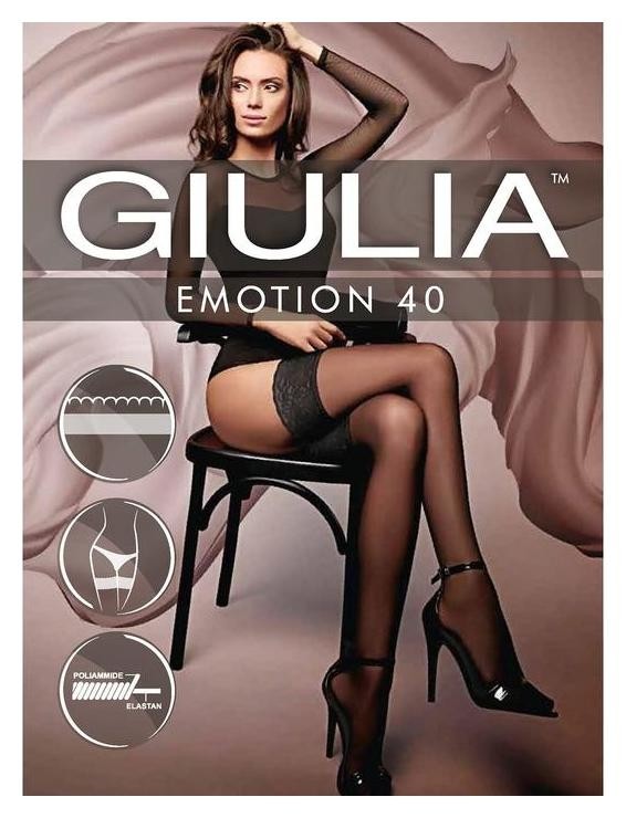 

Чулки женские Giulia Emotion 40, цвет чёрный (Nero), размер