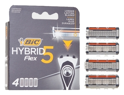 Купить Сменные кассеты BIC 5 Flex Hybrid 5 лезвий, 4 шт., Франция