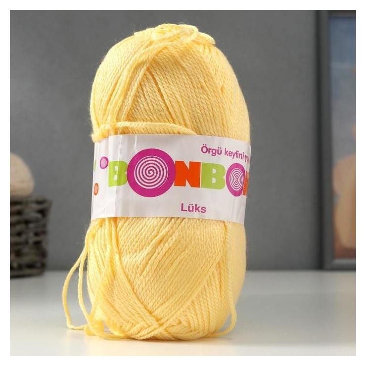 

Пряжа "Bonbon Luks" 100% акрил 240м/100г (98292), Жёлтый