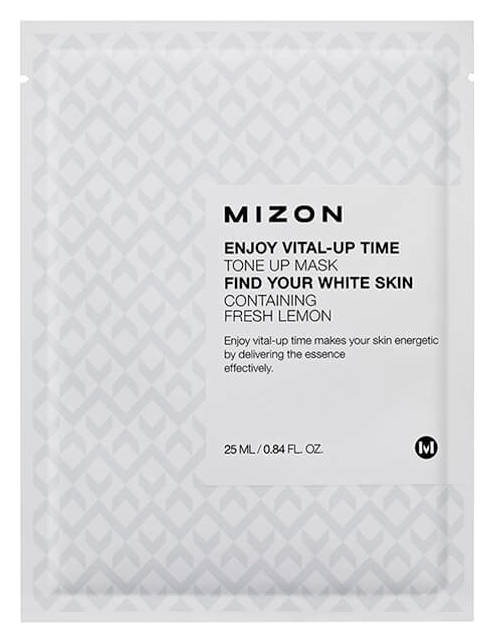 Осветляющая тканевая маска для лица Enjoy Vital Up Time Tone Up Mask Mizon