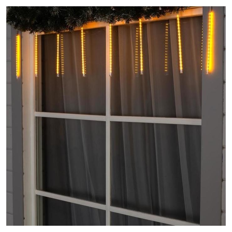 

Сосульки Spec, Ip65, умс-2w, ш:2.5 м, в:30 см, 8 шт, Led(Smd)-192-12v, желтый