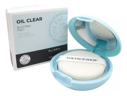 Компактная пудра против жирного блеска Oil Clear Blotting Pact The face shop