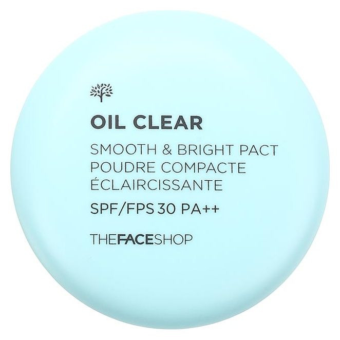 Компактная пудра Oil Clear Smooth & Bright Pact SPF30 PA++ The face shop