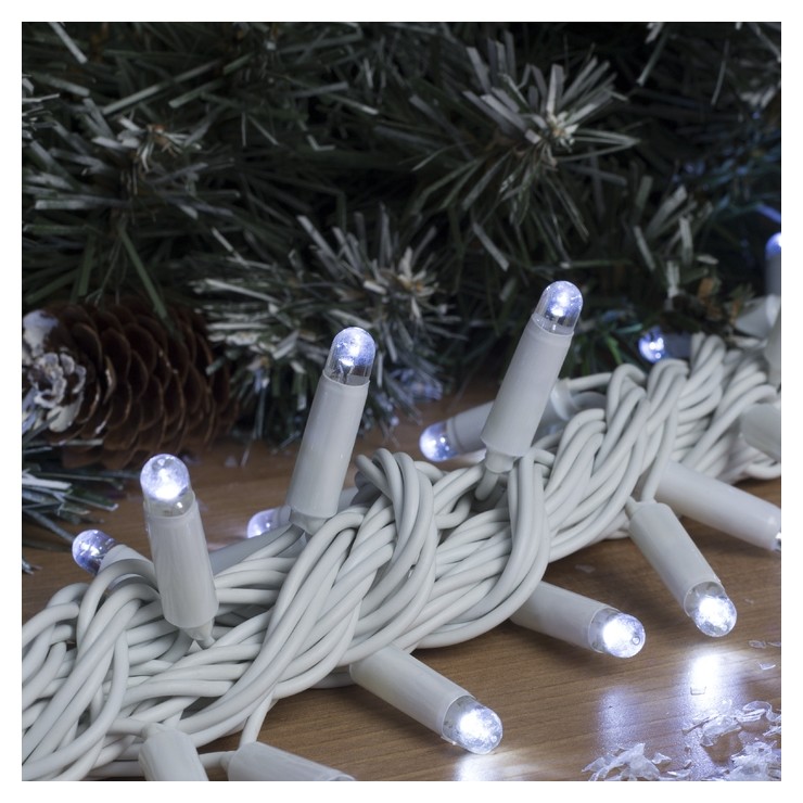 

Гирлянда Нить 10 м, 100 Led, свечение белое, белая нить