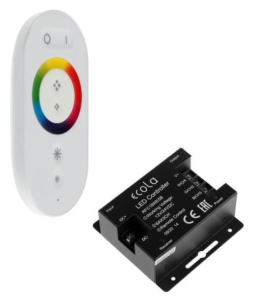 

Контроллер Ecola, для RGB ленты, 12 В, 216 Вт, 18 А, белый сенсорный радиопульт