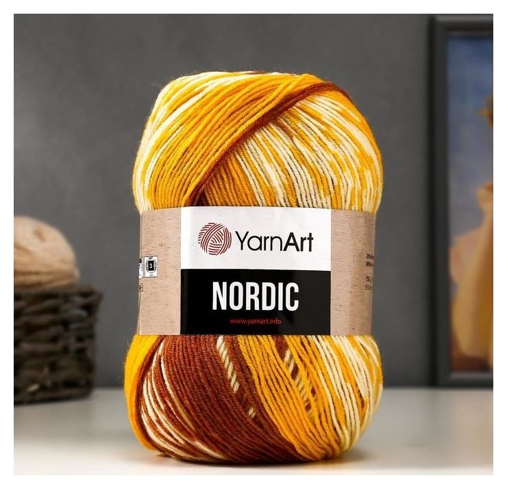 

Пряжа "Nordic" 20% шерсть, 80% акрил 510м/150гр (656), Разноцветный