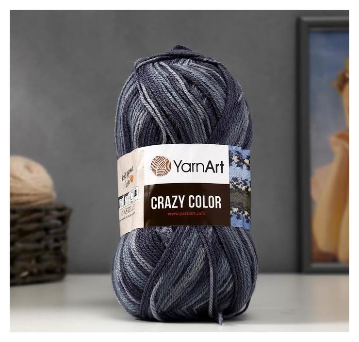 

Пряжа "Crazy Color" 25% шерсть, 75% акрил 260м/100гр (652), Разноцветный