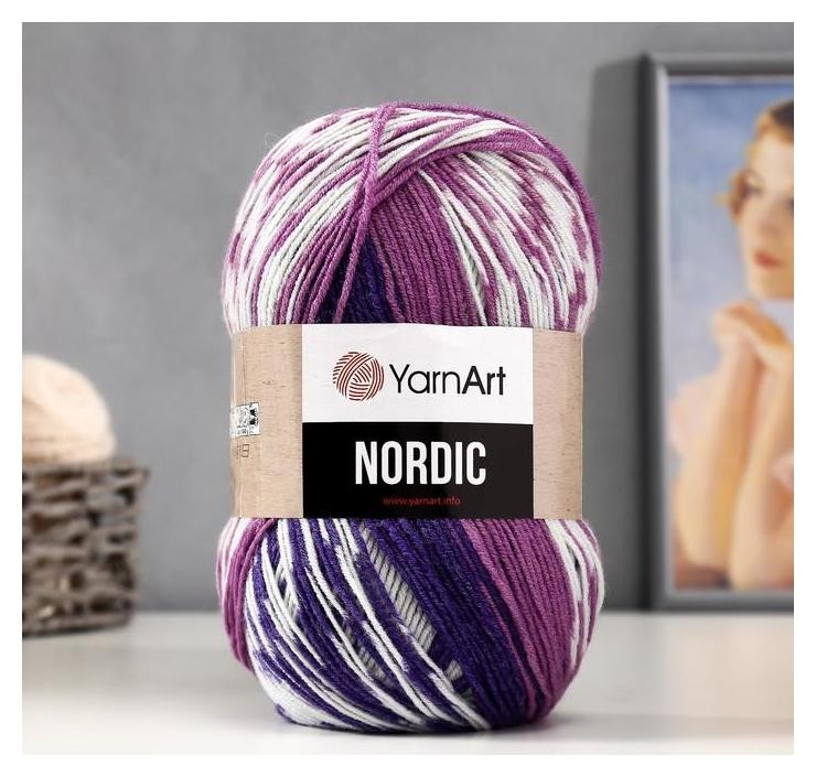 

Пряжа "Nordic" 20% шерсть, 80% акрил 510м/150гр (658), Разноцветный