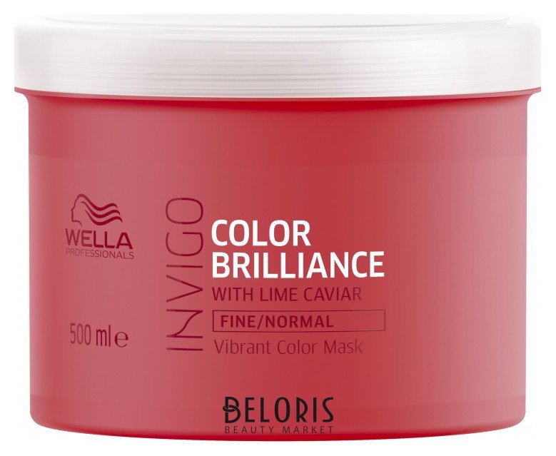 Маска-уход для защиты цвета окрашенных нормальных и тонких волос Color Brilliance Wella Invigo