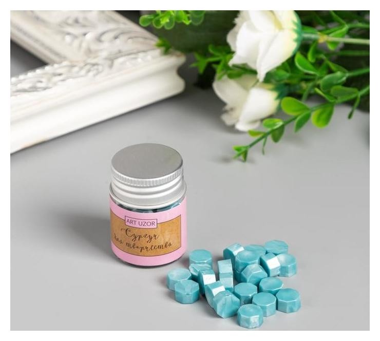 

Сургуч в гранулах в баночке "Восьмигранник" лазурный 9 гр 4,5х3х3 см