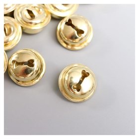 Набор декора для творчества "Колокольчики золото" набор 24 шт 0,8х1,5х1,5 см Арт узор