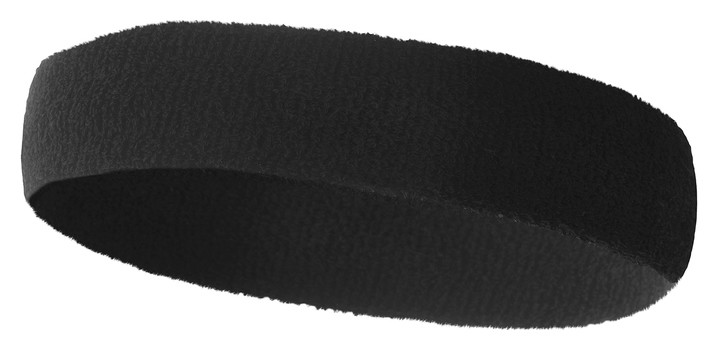 Спортивная повязка на голову 17 х 5,5 см, цвет чёрный