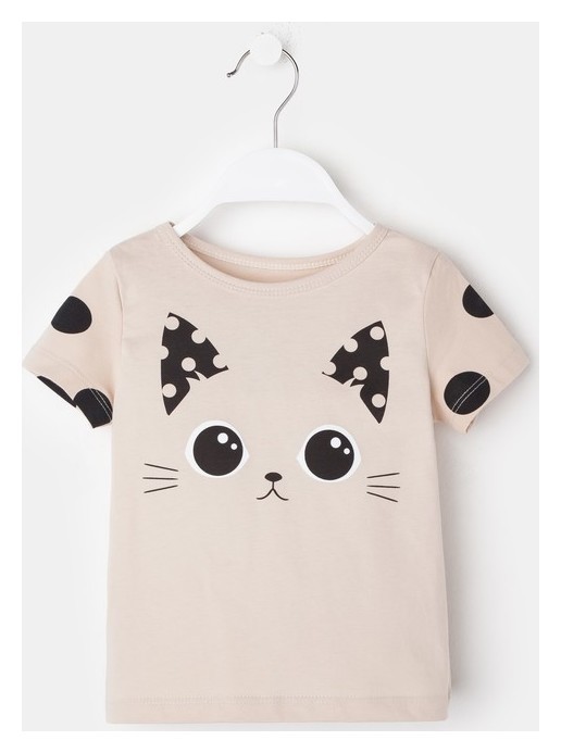 

Футболка для девочки Kaftan "Kitten" р. (122-128), бежевый