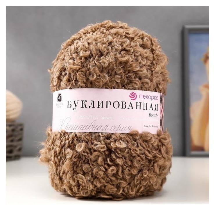

Пряжа "Буклированная" 30% мохер,20% шерсть,50% акрил 220м/200гр (165-т.бежевый)
