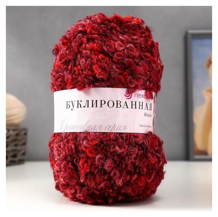 

Пряжа "Буклированная" 30% мохер,20% шерсть,50% акрил 220м/200гр (1199 М), Бордовый