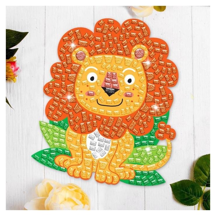 

Мозаика стикерная форменная «Лев». набор для творчества