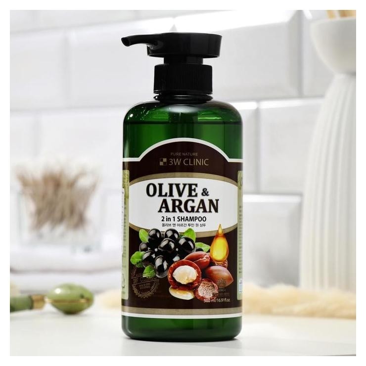 

Шампунь для повреждённых волос с маслами арганы и оливы Olive & Argan 2IN1 Shampoo