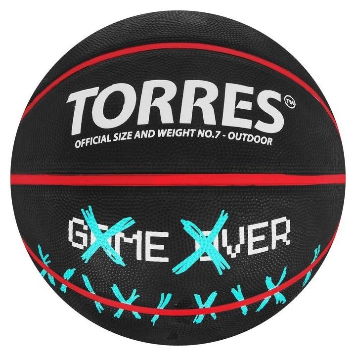 

Мяч баск. "Torres Game Over" B02217, р.7, резина, нейлон. корд, бут. кам., черный