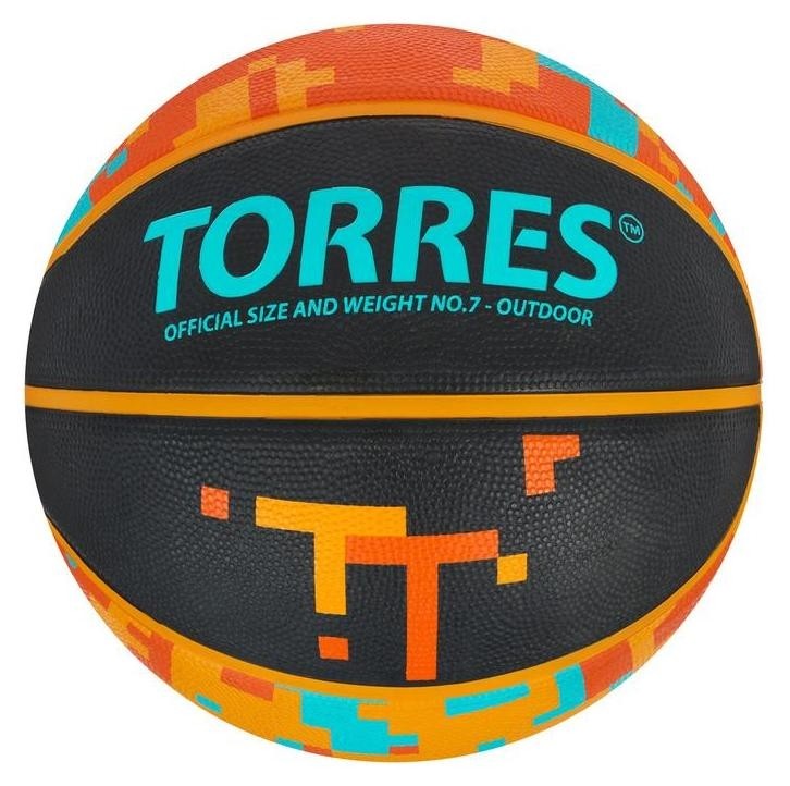 

Мяч баск. "Torres TT" арт. B02127, р.7, резина, нейлон. корд, бут. кам., черный-мультиколор