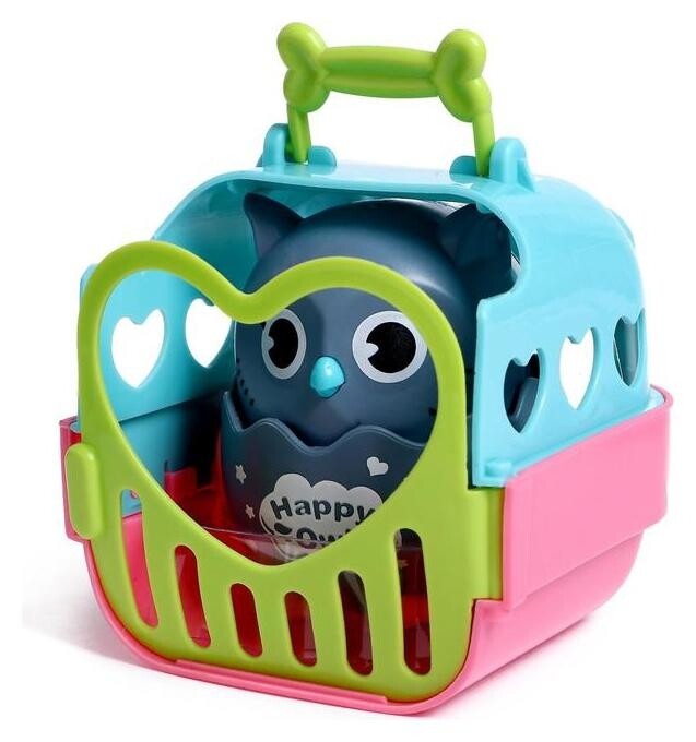 Игрушка инерционная "Совушка", в переноске, двигается от нажатия 