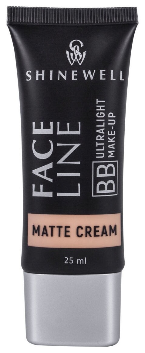 Матовый тональный BB крем для лица Shinewell Face Line