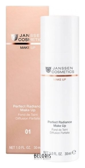 Тональный крем для всех типов кожи стойкий с Uv-защитой Spf-15 Perfect Radiance Make Up для всех типов кожи Janssen Cosmetics Make up