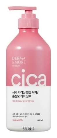 Шампунь для поврежденных волос и чувствительной кожи головы Питание Aekyung  Derma More