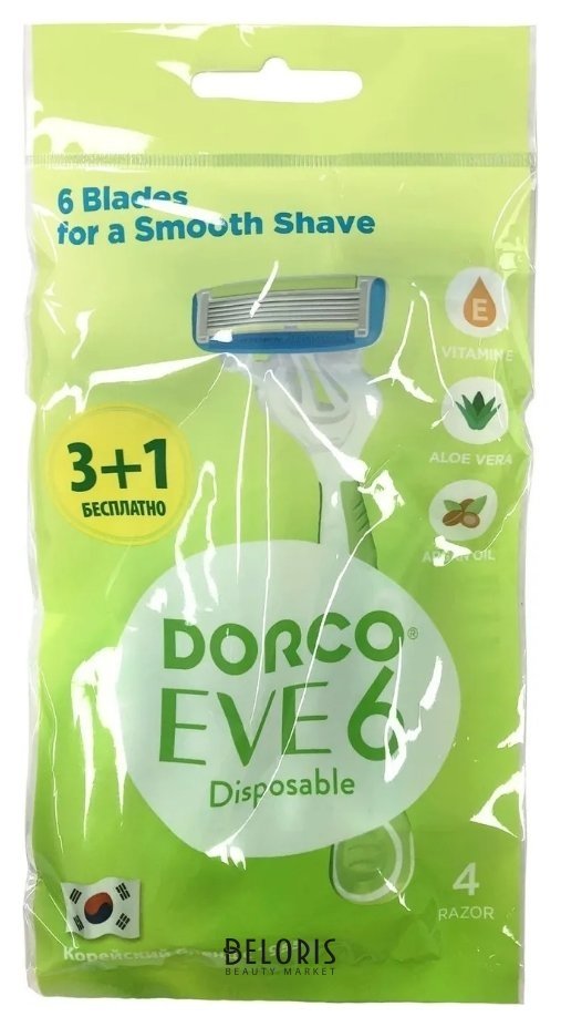 Станок для бритья женский одноразовый 6 лезвий Eve Disposable Dorco
