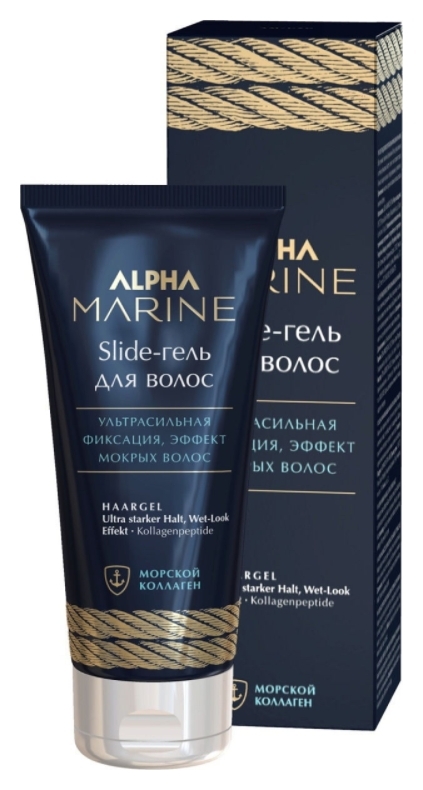 Гель для волос ультра сильная фиксация Slide Alpha Marine