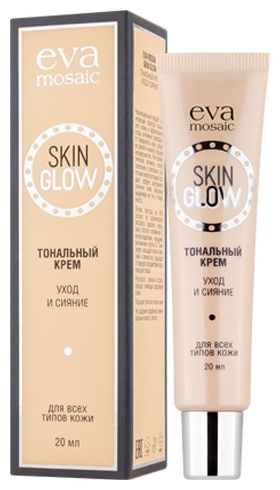 Тональный крем для всех типов кожи Уход и сияние Skin Glow Eva Mosaic