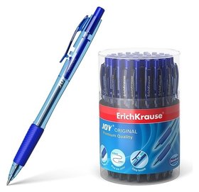 Ручка шариковая автомат Erichkrause JOY Original, комфортное письмо, синяя Erich krause