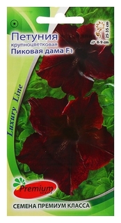 Семена цветов петуния крупноцветковая "Пиковая дама" F1 Premium Seeds
