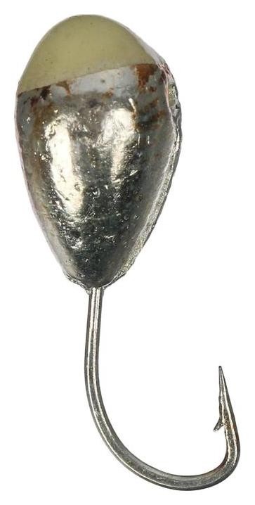 

Мормышка «Капля» с отверстием, цвет Silver Plated, с фосфорной пяткой, D=6, 5 шт.