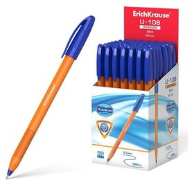 Ручка шариковая Erich Krause U-108 Orange Stick 1.0, Ultra Glide Technology, чер/синие 47582 Erich krause