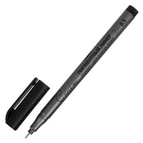 Ручка капиллярная для черчения ЗХК "Сонет" линер 0.1 мм, цвет чёрный Невская палитра