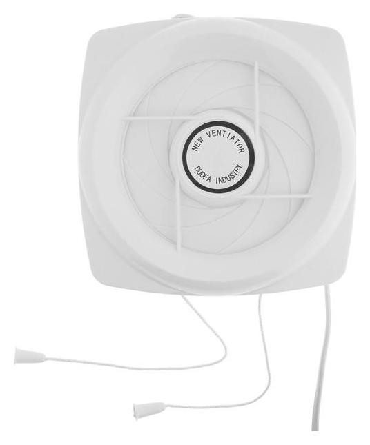 Вентилятор осевой Zein, с жалюзи, шнурковый выключатель, провод, D=110 мм, 220 В, 20вт