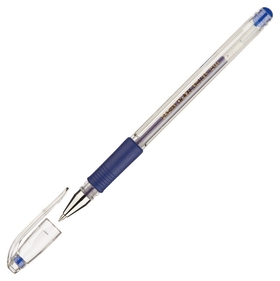 Ручка гелевая Crown Hjr-500r 0,5мм. рез. манж. синий Crown