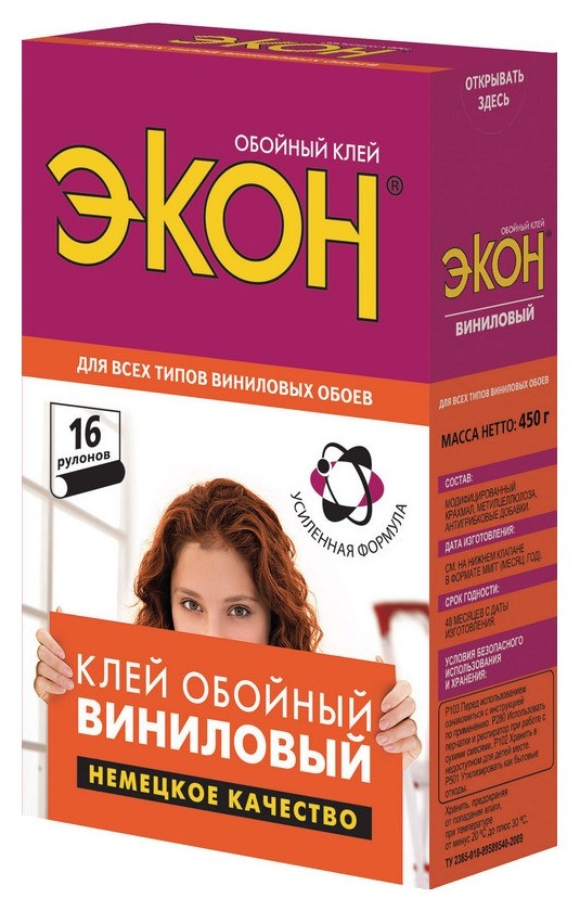 

Клей обойный экон виниловый, 450 г (1830424), Прозрачный
