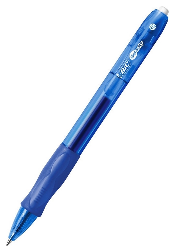 Ручка гелевая BIC Gelocity Original синий,автомат.0,35мм,резин.манжета