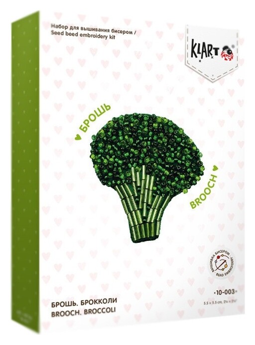 Набор для творчества вышивка бисером Klart брошь. брокколи, 10-003 Klart