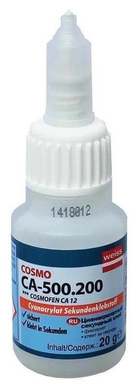 

Клей цианоакрилатный секундный 50гр Cosmo Ca-500.200 (Cosmofen CA 12) Fl104