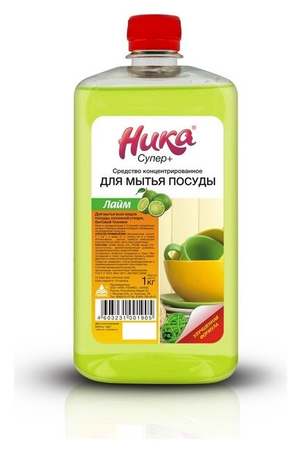 Профхим для посуды конц. для ручного мытья ника/супер плюс, 1кг  Ника