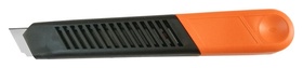 Нож канцелярский 18 мм альфа, с фиксатором, пластик, цвет оранжевый 