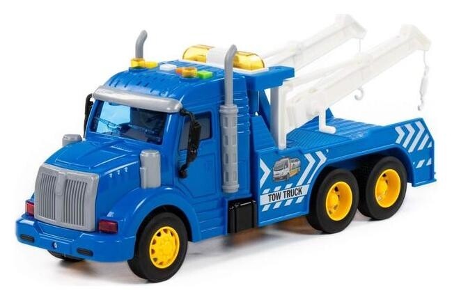 Автомобиль-эвакуатор «Профи», инерционный, со светом и звуком, цвет синий  Полесье