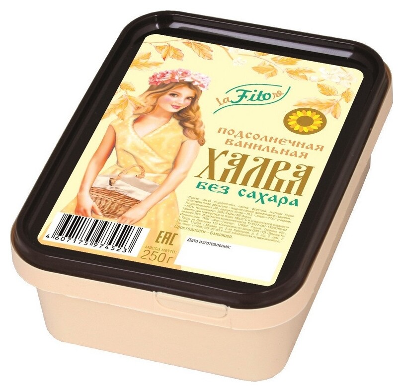 Халва Lafitore подсолнечная ванильная на фруктозе, 250г  LaFiTOre