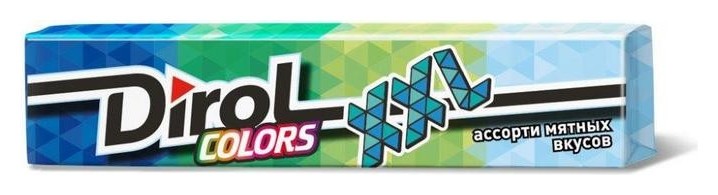 

Жевательная резинка Dirol Colors XXL мят.вкус б/с, 18штх19г