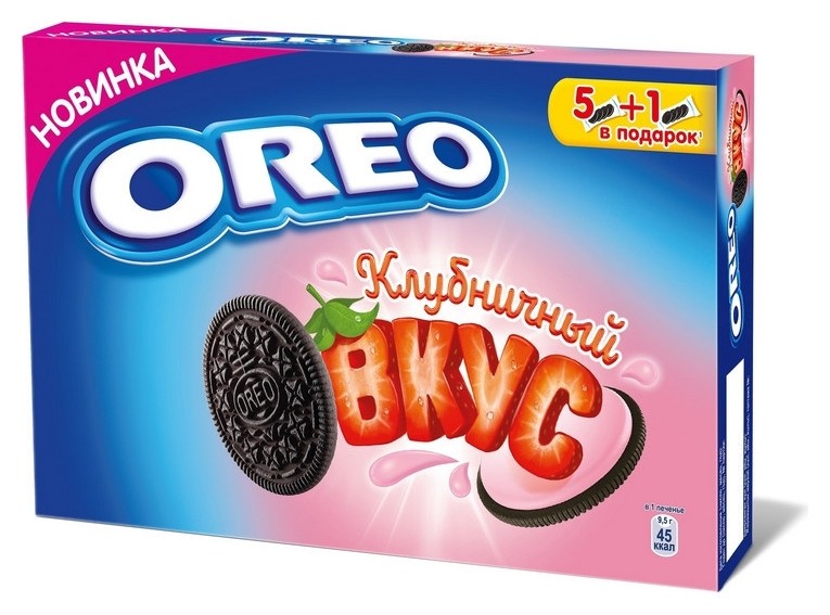 

Печенье Oreo с какао и начинкой со вкусом клубники, 228г