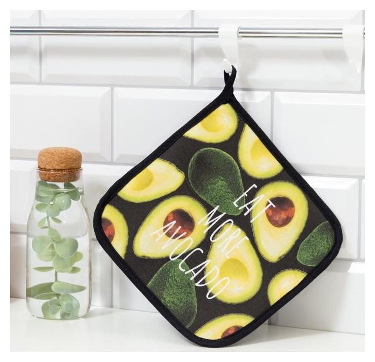 

Прихватка "Avocado" 19х19 саржа,100% х/л,ватин 250г/м2, Черный