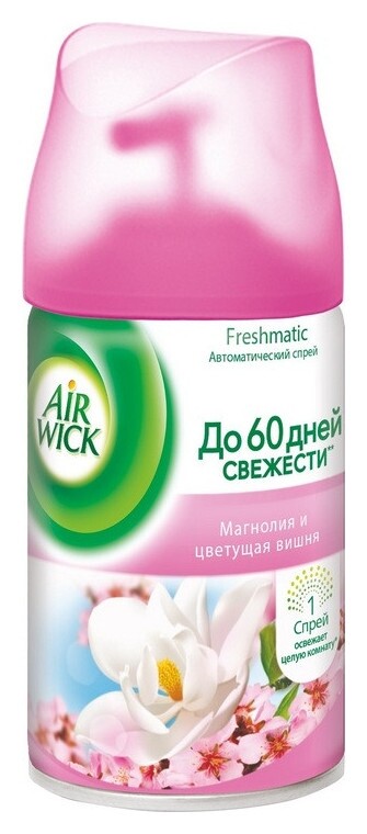 Баллон сменный для автоосвежителя Airwick магнолия и цв. вишня (250мл)  Airwick