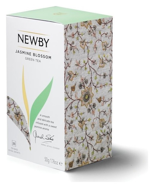 

Чай Newby цветок жасмина зеленый с жасмином 25 пакетиков